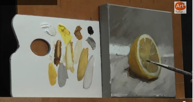 Tutoriales de pintura acrílica - limón